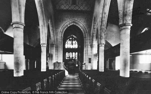 Photo of Ashford, Parish Church Interior 1928
