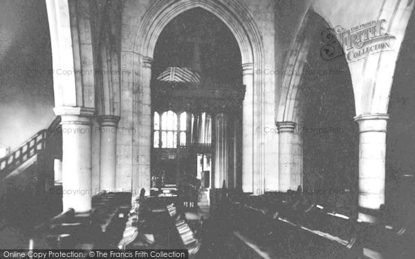 Photo of Ashford, Parish Church Interior 1928