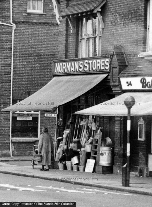 Photo of Ashtead, Norman's Stores 1956