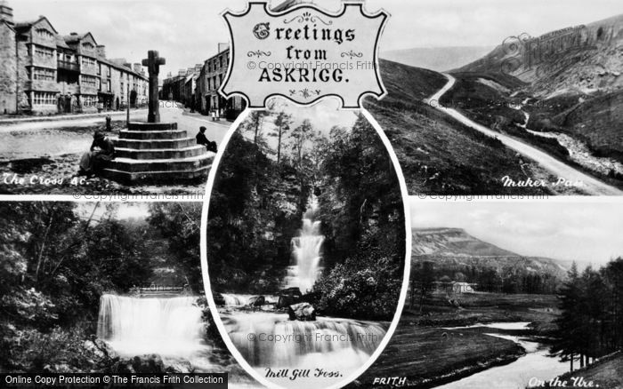 Photo of Askrigg, Composite c.1910