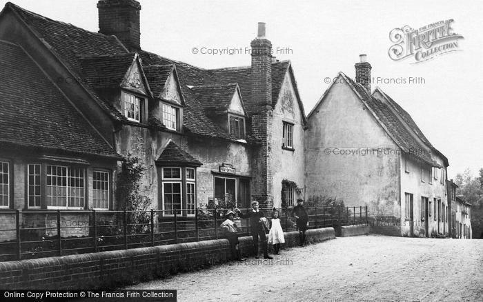 Photo of Audley End, Children In Front Of The Post Office 1919