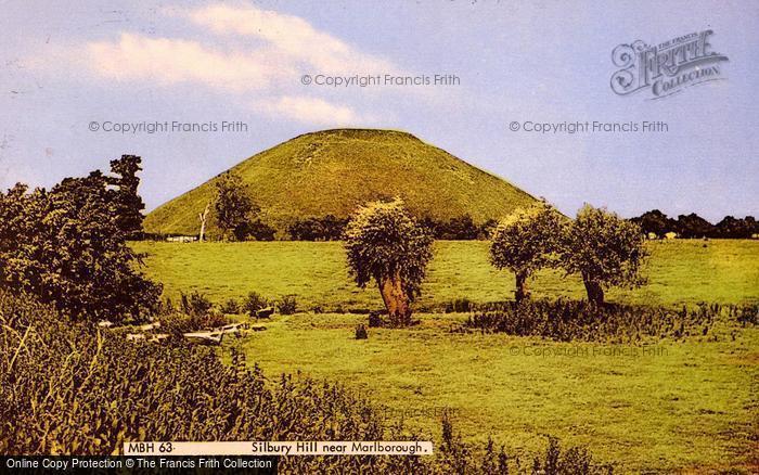 Photo of Avebury, Silbury Hill c.1955