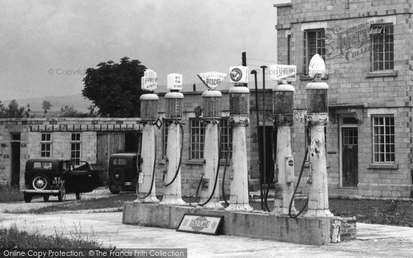 Photo of Avebury, The Petrol Pumps, Rawlins' Garage c.1945