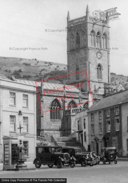 Photo of Axbridge, Church From The Market Place c.1939