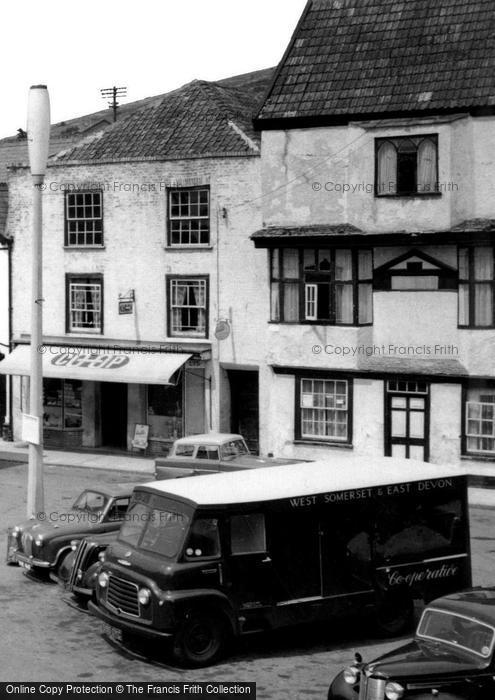 Photo of Axbridge, Co Op Shop And Van c.1955