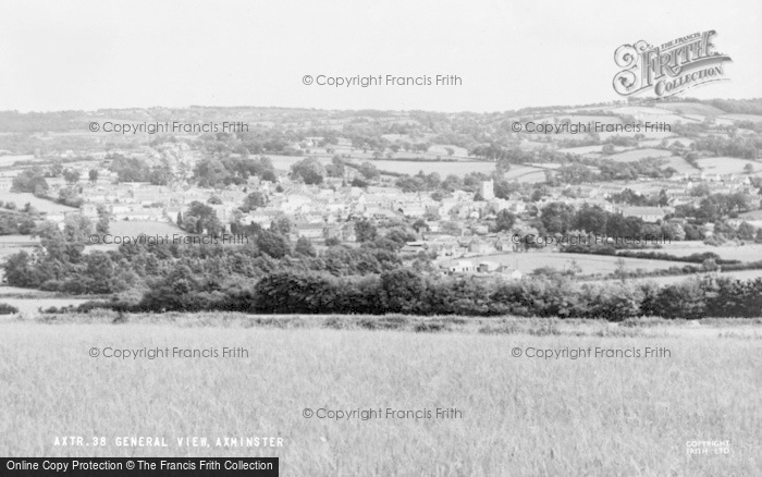 Photo of Axminster, General View c.1955