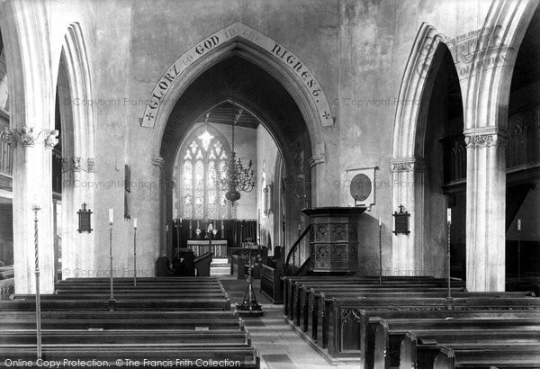 Photo of Axminster, Parish Church Interior 1902