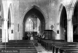 Parish Church Interior 1902, Axminster