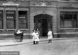 Children Outside The Victoria Hall 1897, Aylesbury