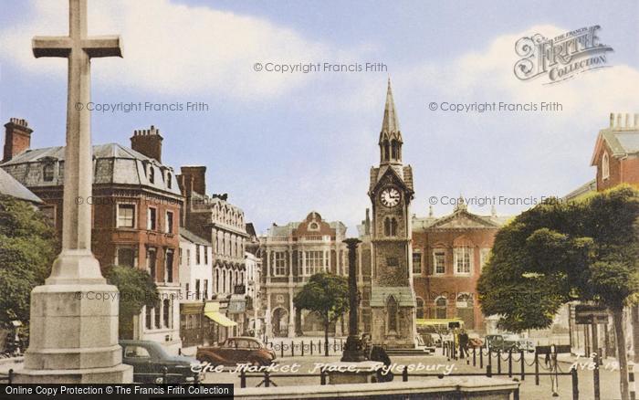 Photo of Aylesbury, Market Place c.1955