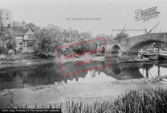 Photo of Aylesford, Bridge And Church From South West 1898
