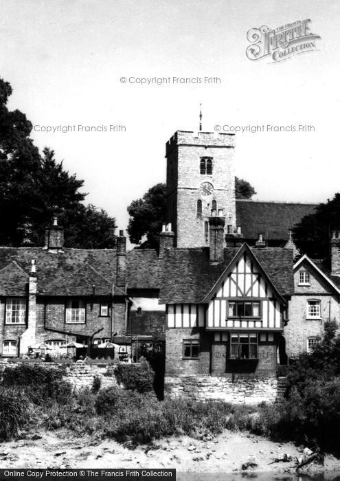 Photo of Aylesford, The Chequers Inn And Church Tower c.1960