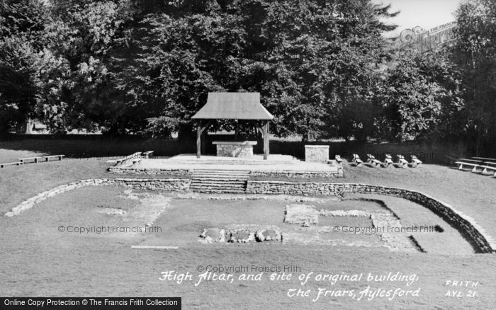 Photo of Aylesford, The Friars, High Altar And Site Of Original Building c.1960