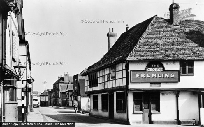 Photo of Aylesford, The George Inn And High Street c.1960
