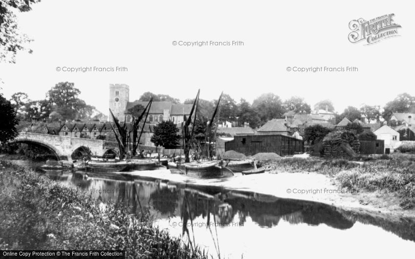 Aylesford, the River Medway 1898