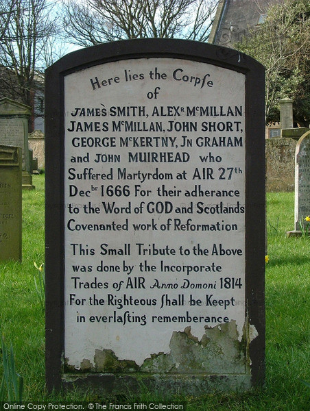 Photo of Ayr, Covenanter Martyrs Memorial, Kirkyard 2005