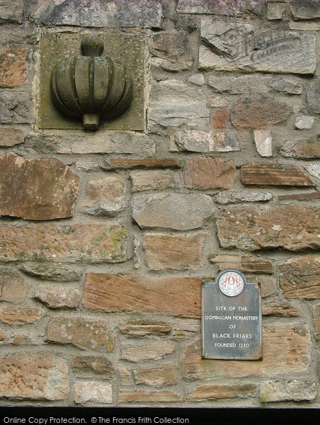 Photo of Ayr, Mill Street Plaque, Showing The Site Of The Dominican Monastery 2005