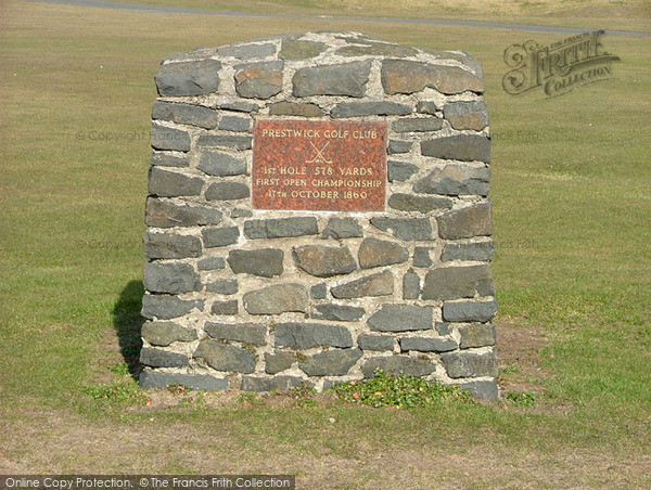 Photo of Ayr, Monument Marking The First Tee At The First Open 2005