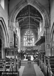 St Andrew's Parish Church Interior 1925, Aysgarth