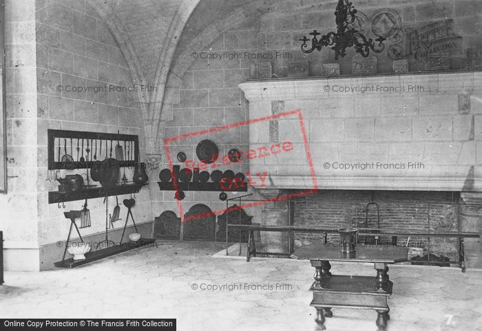 Photo of Azay Le Rideau, Chateau D'Azay Le Rideau, Kitchen c.1930