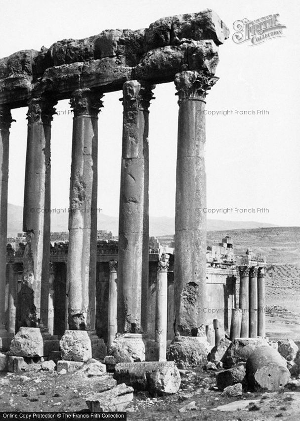 Baalbek, the Great Pillars and Smaller Temple 1857