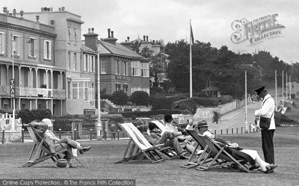 Photo of Babbacombe, Deck Chairs On The Downs 1928
