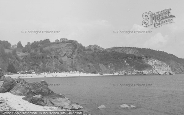 Photo of Babbacombe, Oddicombe Beach And Cliffs c.1950