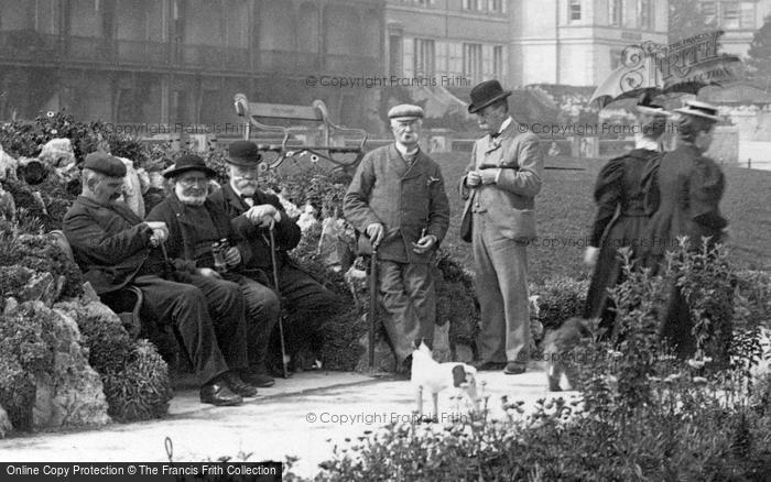 Photo of Babbacombe, People In Downs Gardens 1896