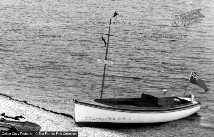 Photo of Babbacombe, Sailing Boat On The Beach c.1950