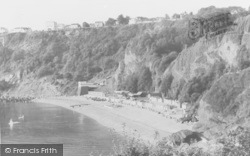 The Beach, Cliff Railway And Sefton Hotel c.1960, Babbacombe