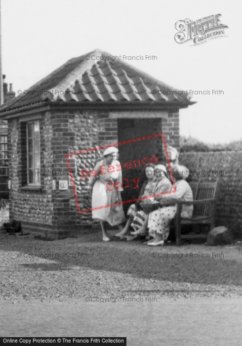 Photo of Bacton, At The Bus Stop c.1955