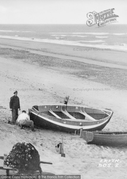 Photo of Bacton, Fishermen On The Beach c.1955