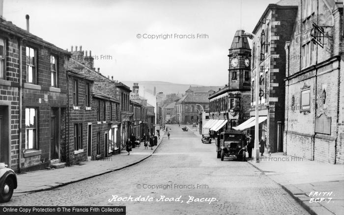 Photo of Bacup, Rochdale Road c.1955