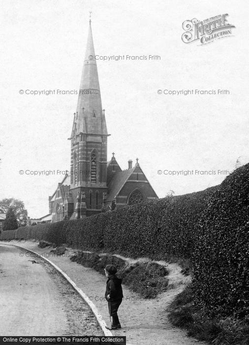 Photo of Bagshot, Boy And Church 1906