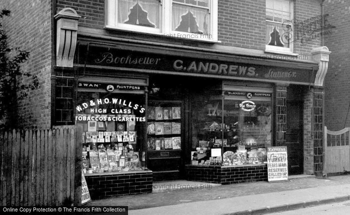 Photo of Bagshot, 'c Andrews' Bookshop 1925