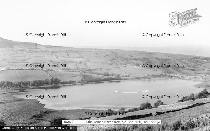 Bainbridge, Lake Semerwater from Staling Busk c1955 Photo of Bainbridge, Lake Semerwater From Staling Busk c.1955