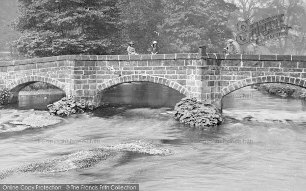 Photo of Bakewell, People On Old Pack Horse Bridge 1923