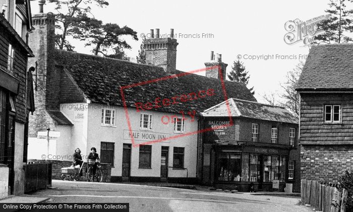 Photo of Balcombe, Half Moon Inn And Local Stores c.1955