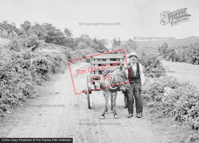 Photo of Ballingeary, Man With Donkey Cart Near Toon Bridge c.1937