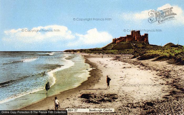 Photo of Bamburgh, The Castle And Beach 1954