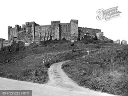 The Castle From The Slopes c.1935, Bamburgh