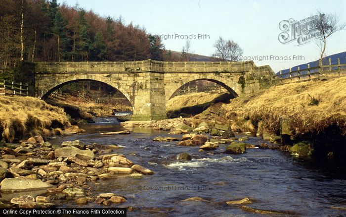 Photo of Bamford, Slippery Stones Pack Horse Bridge c.1990