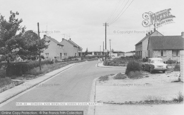 Photo of Bampton, School And Bowling Green Close c.1965