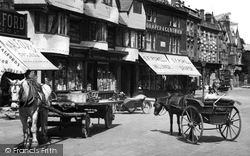 Horse And Carts, Market Place 1921, Banbury