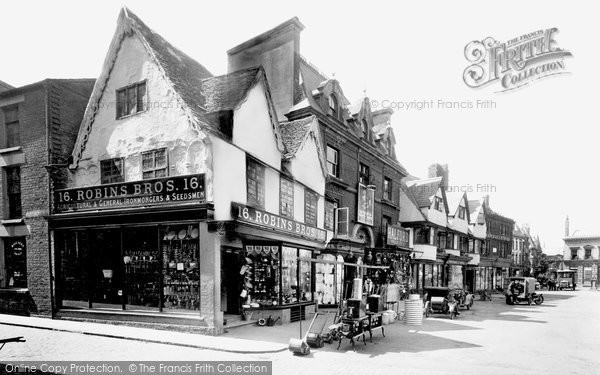 Photo of Banbury, Old Houses, Market Place 1922