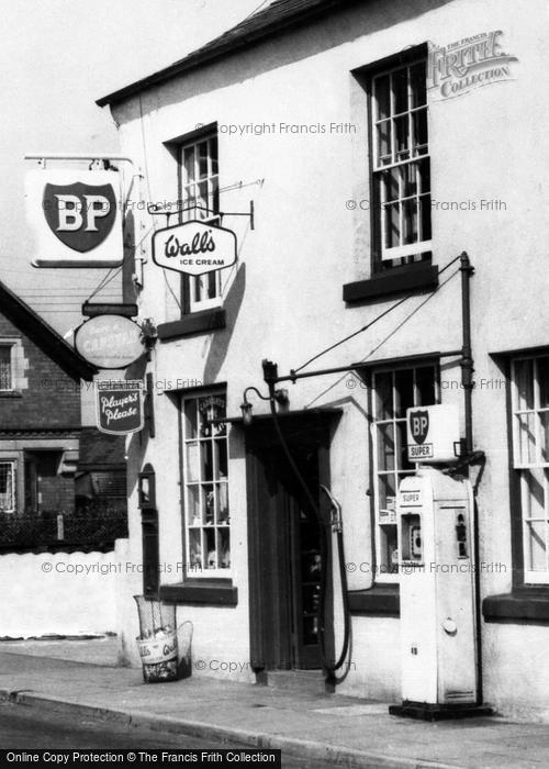Photo of Bangor Is Y Coed, Village Shop And Filling Station c.1955