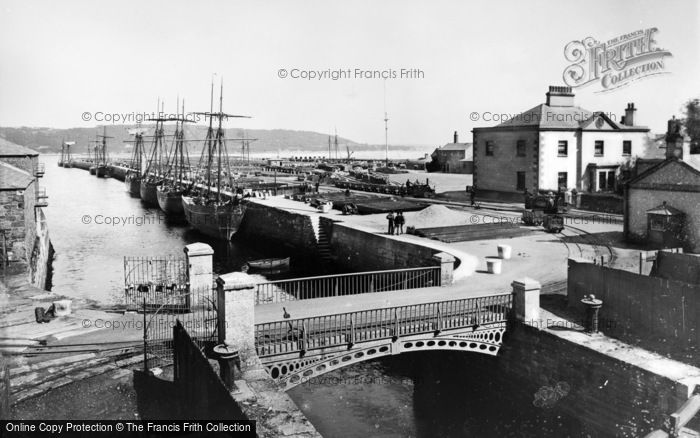 Photo of Bangor, Port Penrhyn, Bridge And Slate Schooners c.1910