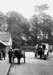 Horsedrawn Wagons In The Village 1903, Banstead