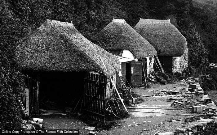 Photo of Bantham, Quay, Thatched Fishing Huts 1924
