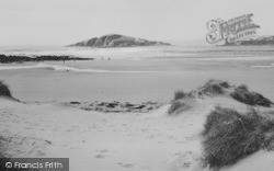 Sand Dunes And Burgh Island c.1960, Bantham